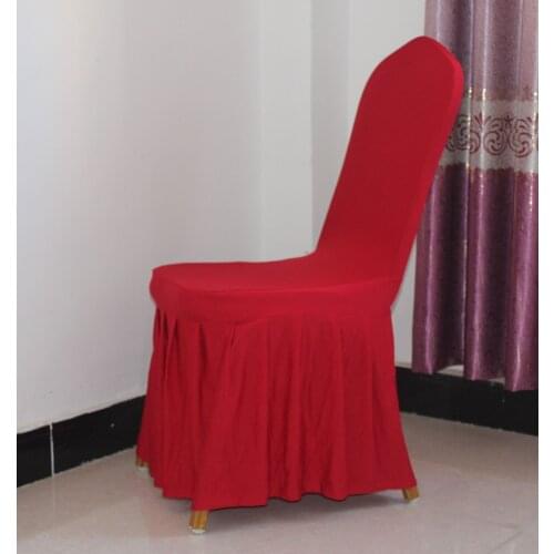 High Quality Elegant Pleated Big Skirting Spandex Chair Cover Sashes For Wedding Party/Hotel/Banquet/Home Decoration