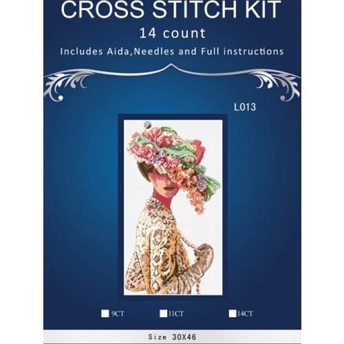 High Quality Counted Cross Stitches Kit The Victorian Elegance Fashion Lady with Hat, Flower lady DIM 03823 14CT