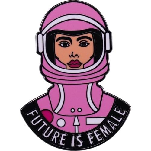 Future Is Female Enamel Pin Women Empowerment Badge feminist Brooch fight the patriarchy accessory