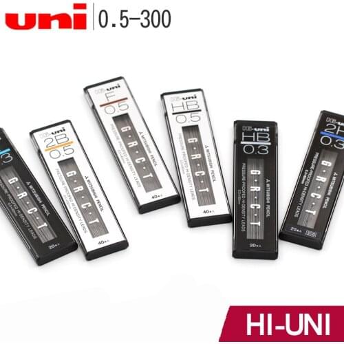 1pcs Uni Hi-UNI Mechanical Pencil Leads 05-300 Smooth refills are not easy to break core 0.3|0.5mm 2B/HB Multi-spec