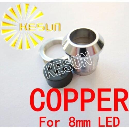 100PCS x 8mm Copper LED Holder Socket for 8mm LED Diodes