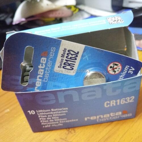 100X Original battery Renata CR1632 3v button battery 1632 battery car remote control