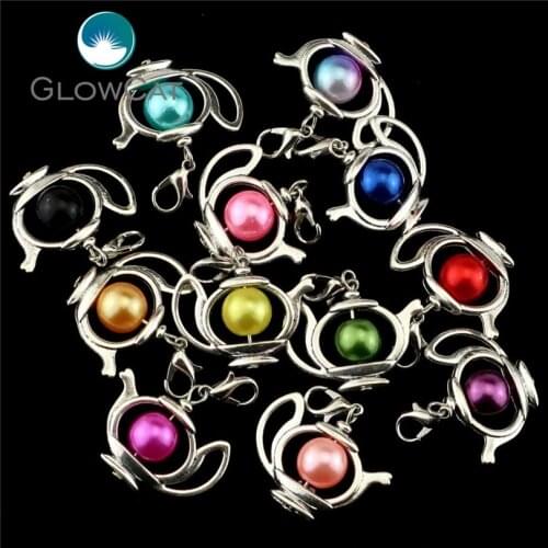 12PCs Handmade Colorful Charm Plastic Beads Teapot Transport Bead Diy Pendant For Jewelry Making Gift 22545