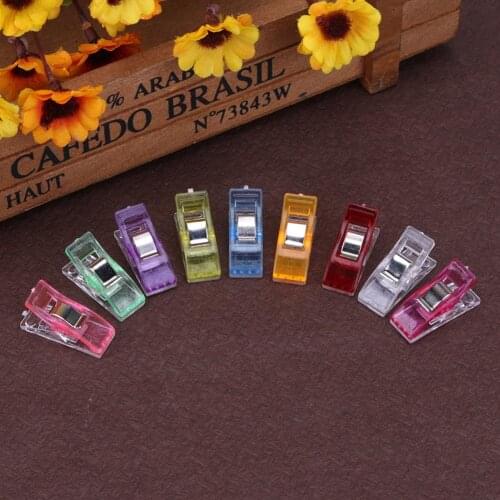 25pcs Colorful Sewing Craft Quilting Plastic Clips Clothes Clip Sewing Tools Household Knitting Clothng Accessaries