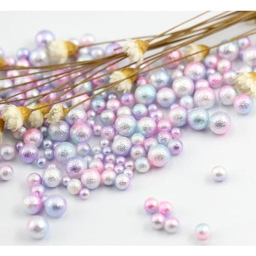 3/4/5/6/8mm No Hole Wrinkle Pearls Round Acrylic Imitation Pearl Beads Diy for Jewelry Making /Nail Art /Phone Decoration