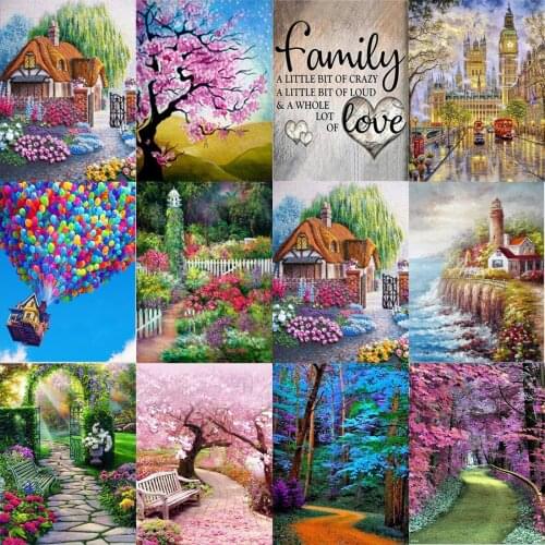 5D DIY diamante pintura paisaje completo diamante bordado mosaico animal diamante bordado decoración del hogar artesanía