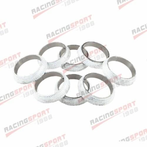 8PCS 2.5" HEADER/MANIFOLD/DOWNPIPE EXHAUST FLANGE WELD-ON GRAPHITE DONUT GASKET