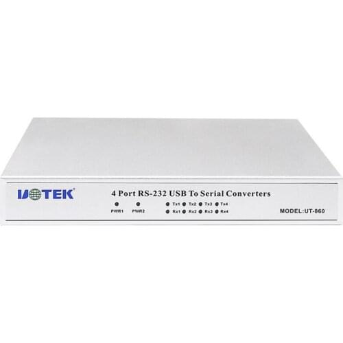 UT-860 USB 2.0 to 4 Ports RS232 Adapter Convertor DB9 COM RS-232 Serial Port Multiplier USB2.0 TO RS232 HUB