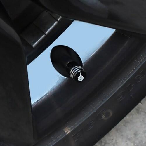 Car Wheel Tire Valve-Stem Logo Emblem Decoration for Auto Styling 4 Pcs Set Aluminium Alloy Middle Finger Mark 40GF