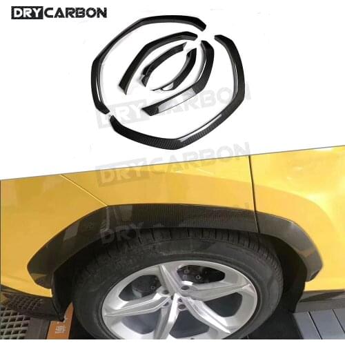 Dry Carbon Fiber Car Fender Flares Arch Wheel Eyebrows Mudguard Lip Trim Covers For Lamborghini Urus 6 PCS/Set