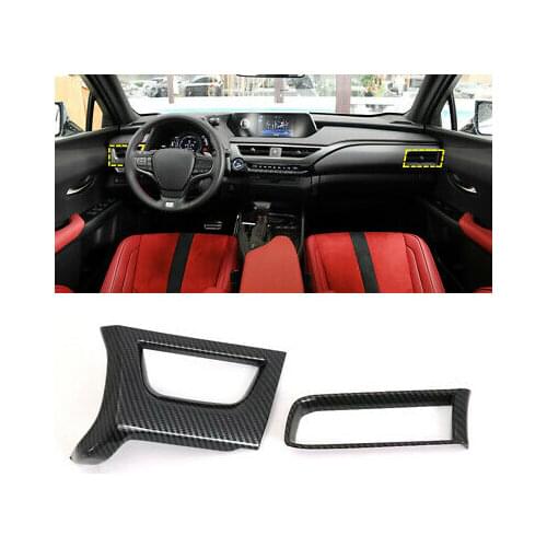 LHD Carbon Fiber Side Air Vent Cover Trim 2pcs For Lexus UX UX200 UX250h 18-20