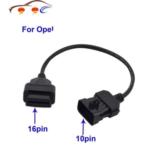 For Opel Obd1 10 Pin To Obd2 16 Pin Stecker Diagnose Adapter Obd