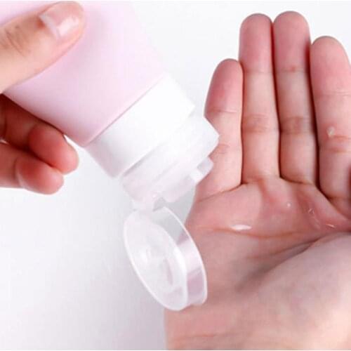 3/4Pcs 60/90ml Travel Shampoo Gel Liquid Cosmetic Storage Bottle Empty Container leak proof silicone refillable travel bottle