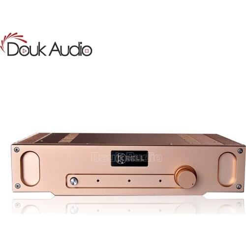 Douk Audio Gold Aluminum Chassis Class A Power Amplifier Enclosure DIY Case W336*H75*D208mm