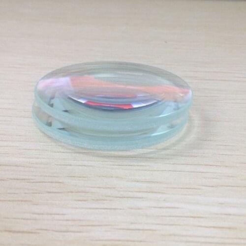 Optical Focal Length 90mm Double Convex Glass Lens Biconvex Magnifyingf Glass Condensing Lens 50mm Dia 2PCS