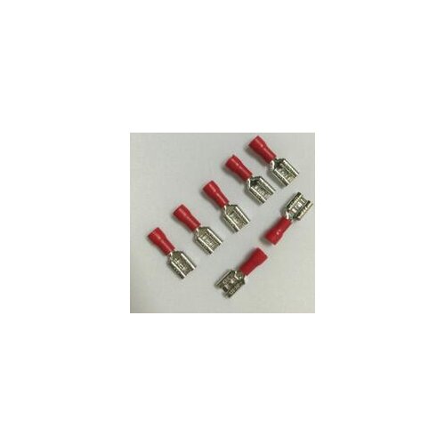 Free shipping 50pcs famale Spade Insulated Electrical Crimp Terminal Connectors red fdd 1.25-250