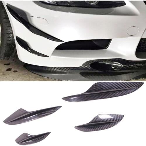 K Style Carbon fiber Front Spoiler Splitter Canard 4pcs/Set Fit For BMW E90 E92 E93 M3