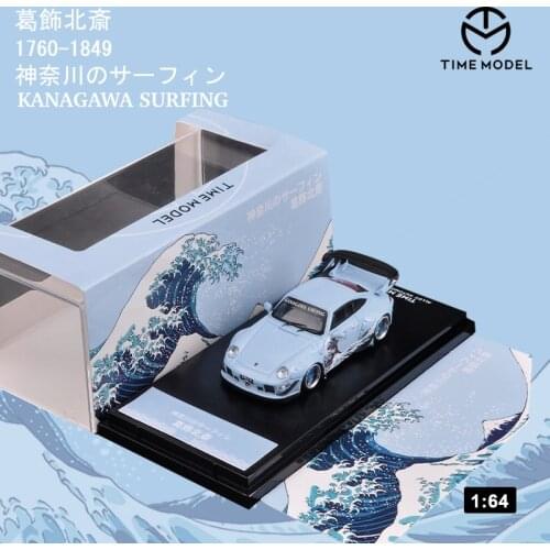 Time model 1:64 porsche 993 Great Wave Kanagawa RWB Wide body modified Simulation model car