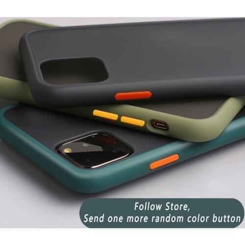 Mint Simple Matte Bumper Phone Case for iphone 11 Pro XR X XS Max 12 6S 6 8 7 Plus Shockproof Soft TPU Silicone Clear Case Cover