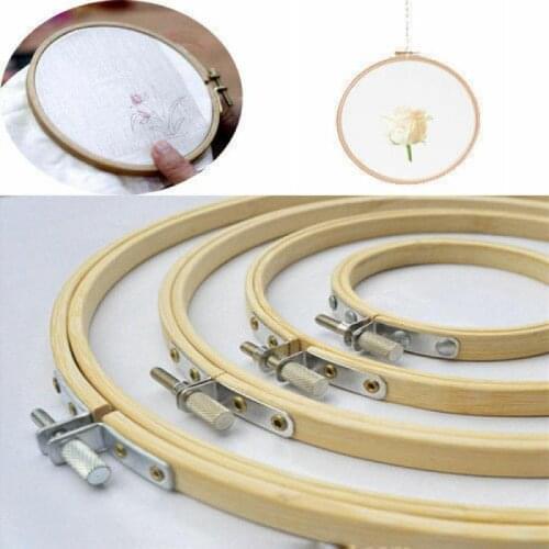 DIY Embroidery Hoop Tool Art Craft Cross Stitch Chinese Traditional Circle Round Bamboo Frame Sewing Manual Accessories 8cm-36cm