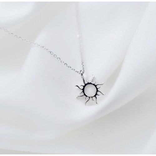 OBEAR Silver Plated Ethnic Sun totem Pendent Necklace For Charm Women Birthday Party fashion Jewelry Trendy Gift