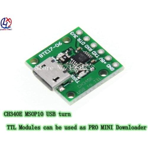 1PCS CH340E USB to TTL Serial Converter, 5V/3.3V Alternative CH340G Module for pro mini