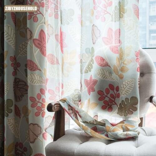 Modern Garden American-Style Village Printed Curtains for Living Dining Room Bedroom