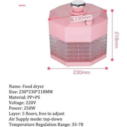 Dry fruit machine 5 layers food dryer knob Control Vegetable drying machine food dryer temperature adjusted
