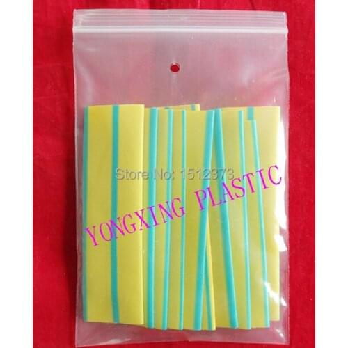 30pcs(3meter)/bag 20mm high quality yellow-green heat shrink tubing shrink ration 2:1 for wire cable