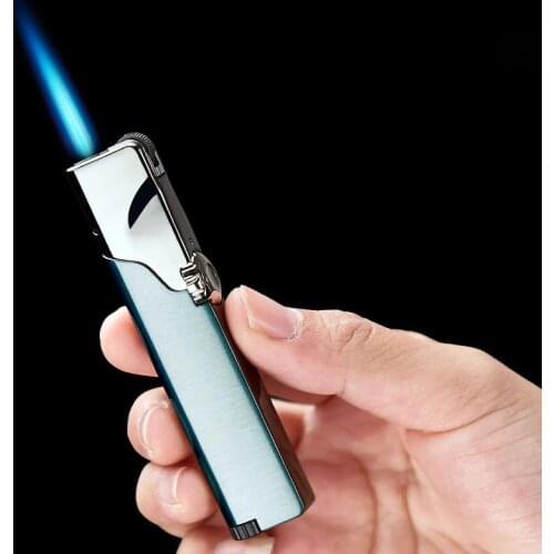 Upscale Cigar Cigarettes Lighter Gadgets For Men Metal Gas Lighter Turbo Lighters Smoking Accessories Mini Torch Lighter