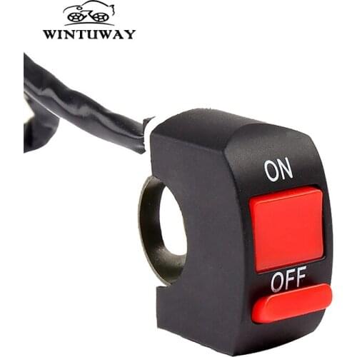 WINTUWAY Universal Motorcycle Switches Motorcycle Handlebar Flameout Switch ON OFF Button For Moto Motor ATV Bike DC12V/10A