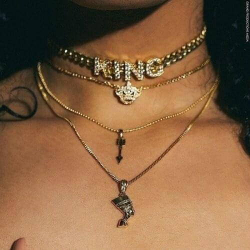 Bohemia New Fashion Jewelry Exaggerated Crown Human Head Arrow Multilayer Necklace Gothic Necklace Women Wholesale Bijoux Femme