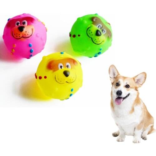 1pcs Diameter 7cm Squeaky Pet Dog Ball Toys for Small Dogs Rubber Chew Puppy Toy Dog Stuff Dogs Toys Pets brinquedo cachorro