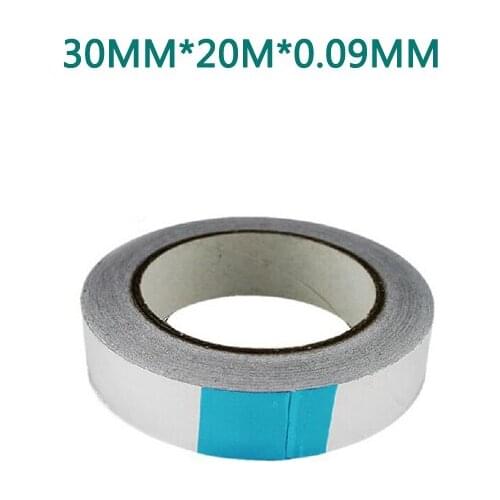 10pcs/lot 30MM*20M*0.09MM BGA Aluminum Foil Tape Adhesive Tape EMI Shielding Shield Tape
