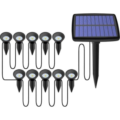 10 IN 1 Solar Garden Landscape Spotlights Solar Waterproof Pathway Lamps Driveway Porch Walkway Patio Solar Lawn Light