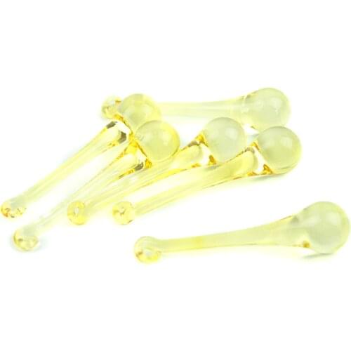 14pcs/lot 16x60mm Light Yellow Chandelier Prism Raindrop Crystal Pendant For Hanging Chandelier Parts