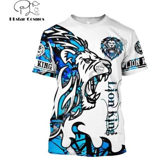 2020 Summer Fashion Mens t-shirt Love Lion 3D Printed Harajuku Short sleeve T shirts Unisex Casual Streetwear tops KJ0146