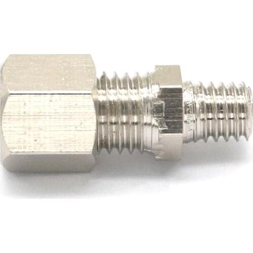 5pcs M6 Metric Male Thread Brass Fit 4mm OD Tube Coupler Adapter Connector Compression fitting For Tubing