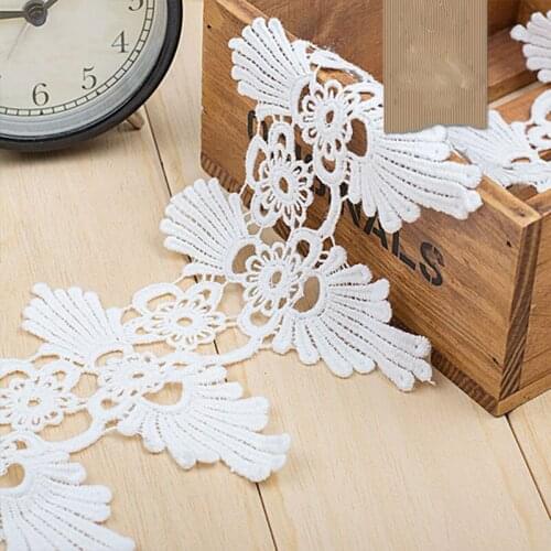 5Yards 11cm Cord Lace Guipure Polyester Fabric Water Soluble Ribbon Sewing DIY Craft Crafting Applique Lace Trim YY621