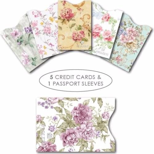 6 Pcs RFID Blocking Sleeves Credit Cards Holders Passport Protectors Wallet Secure Identity Theft Protection Sleeves for Travel