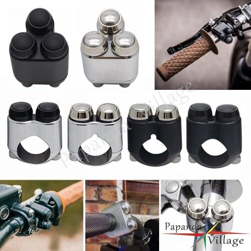 7/8" 1" Bars 2-3 Buttons Handlebar Hand Control M-switch Push Buttons Switch Gear for Harley Cafe Racer Bobber Chopper Scrambler