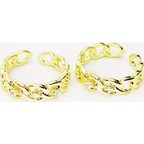 8 Pcs Gold rings adjustable Fashion rings women zircon jewelry rings for women fashion jewelry accessories 8299