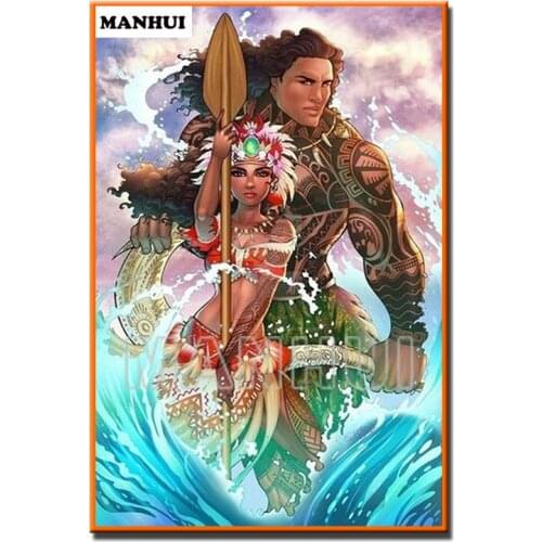 New DIY diamond painting Indian men and girl cross stitch picture rhinestone full square diamond mosaic home decoration MH407