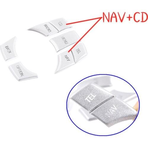 Car Multimedia Button Cover Knob Frame Decoration Trim For BMW NAV+CD Button