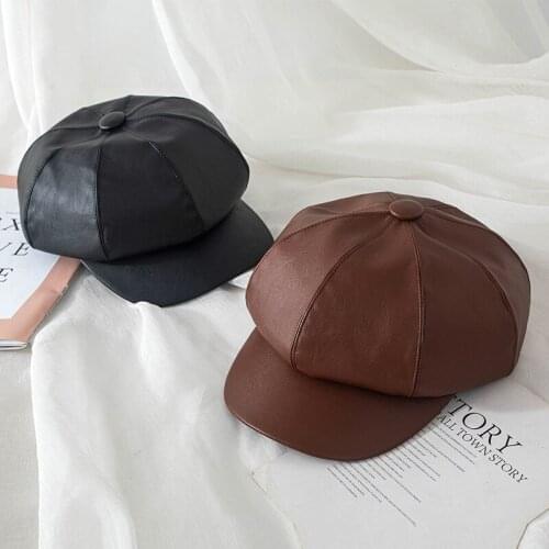 Beret hats solid black white coffee autumn winter octagonal cap casual fashionable classic outdoor women hats sombreros de mujer