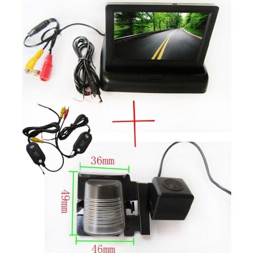 Wireless WIFI Car Rear View Camera for Jeep Wrangler 2012-2013,with 4.3Inch foldable LCD TFT Monitor