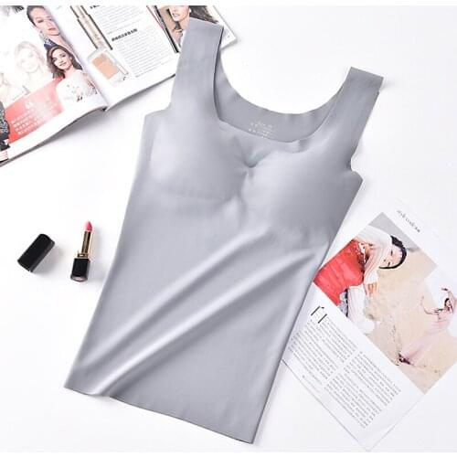 Seamless Women Soft Tank Top Wireless Lingerie Breathable Push Up Padded Vest Comfortable Female Sleepwear Underwear