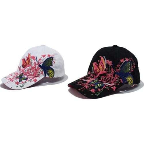 New Butterfly Print Baseball Cap Hats For Women Color Baseball Caps Summer Outdoor Sports Shade Visor Hat Casquette Adjustable