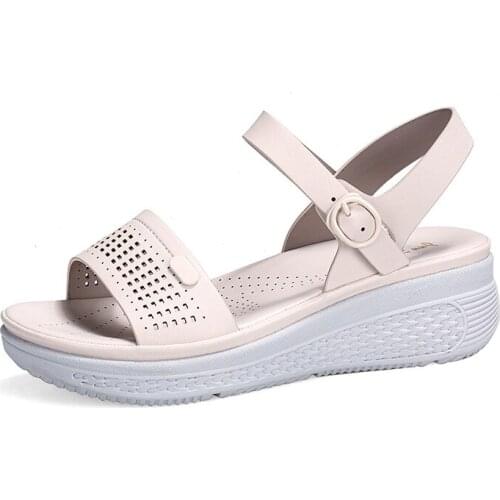Summer 2021 Bohemian Platform Sandal with Wedge Heel for Ladies & Large Size Ladies Casual Sandal