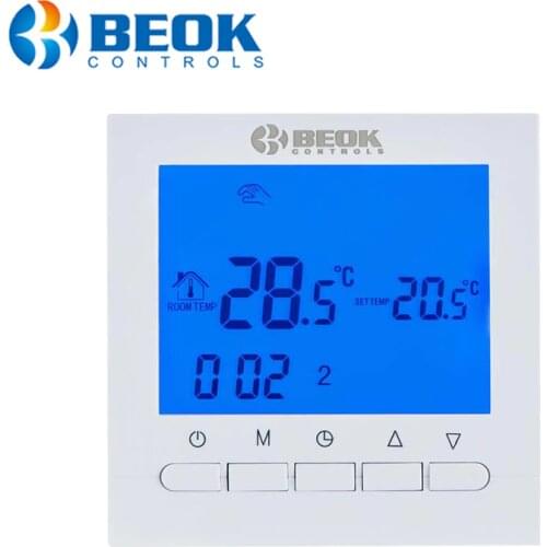 BOT-313W Programmable Battery Power Room Digital Thermostat for Gas Boiler Heating Temperature Control Wall Mounted Thermostat